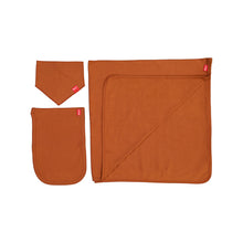 Load image into Gallery viewer, COTTON BLANKET COMBO 3 PIECE SET - Blanket, Burp Cloth & Bandana Bib