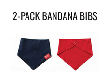 Load image into Gallery viewer, 2 Pack Bandana Bibs
