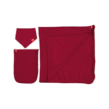 Load image into Gallery viewer, COTTON BLANKET COMBO 3 PIECE SET - Blanket, Burp Cloth &amp; Bandana Bib
