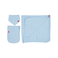 Load image into Gallery viewer, COTTON BLANKET COMBO 3 PIECE SET - Blanket, Burp Cloth &amp; Bandana Bib
