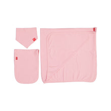 Load image into Gallery viewer, COTTON BLANKET COMBO 3 PIECE SET - Blanket, Burp Cloth &amp; Bandana Bib
